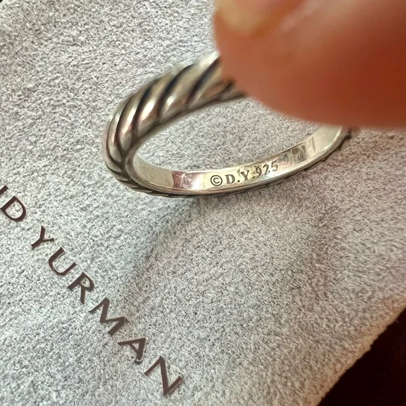 David Yurman Size 5.25 Sterling Sculpted Cable Classics Ring - Picture 9 of 13